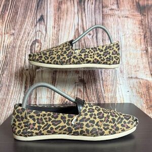 Toms Leopard Print Alpargata Flats Womens Sz 9.5